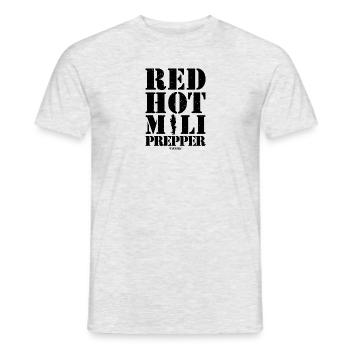 Red Hot Mili Prepper - T-shirt homme - gris chiné - Devant - AI Model Male 178 dark (178cm)
