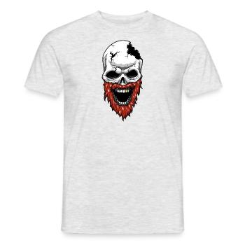 barbe de crâne - T-shirt homme - gris chiné - Devant - AI Model Male 178 dark (178cm)