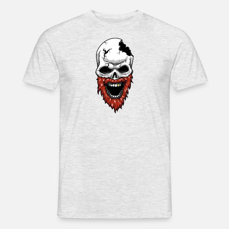 Kopfbart - Männer T-Shirt - Grau meliert