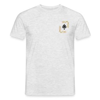 As de pique - T-shirt homme - gris chiné - Devant - AI Model Male 178 dark (178cm)