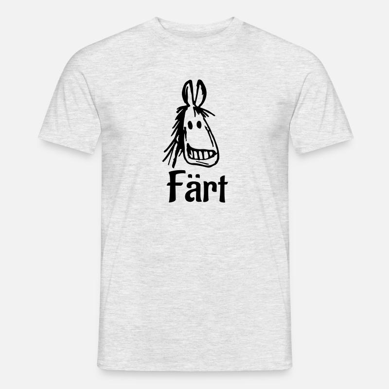 pferd färt - Männer T-Shirt - Grau meliert
