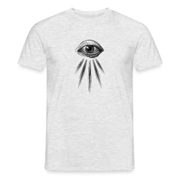 Das sehende Auge -- Var. III - Männer T-Shirt - Grau meliert - Vorne - AI Model Male 178 dark (178cm)