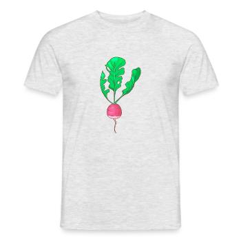 Herb turnip White turnip Vegetable turnip - Men's T-Shirt - heather grey - Front - AI Model Male 178 dark (178cm)