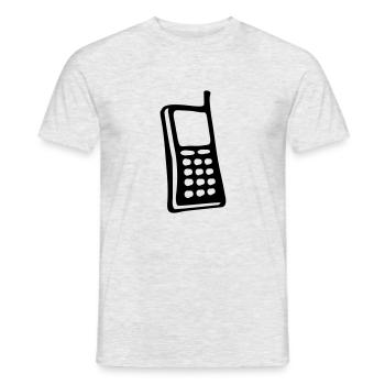 Cell phone rings 1 - Men's T-Shirt - heather grey - Front - AI Model Male 178 dark (178cm)