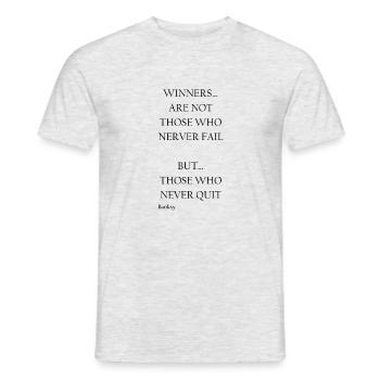Originally posted by Banksy - Men's T-Shirt - heather grey - Front - AI Model Male 178 dark (178cm)