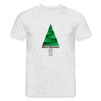 Moderner Weihnachtsbaum Modern Christmas Tree - Männer T-Shirt - Grau meliert - Vorne - AI Model Male 178 dark (178cm)