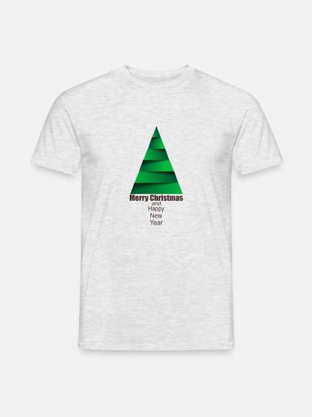 Moderner Weihnachtsbaum Modern Christmas Tree - Männer T-Shirt - Grau meliert