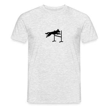 Dog agility - Men's T-Shirt - heather grey - Front - AI Model Male 178 dark (178cm)
