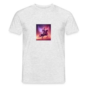 Einhorn - Männer T-Shirt - Grau meliert - Vorne - AI Model Male 178 dark (178cm)