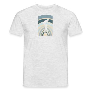 Artiste en monocycle Penny farthing - T-shirt homme - gris chiné - Devant - AI Model Male 178 dark (178cm)