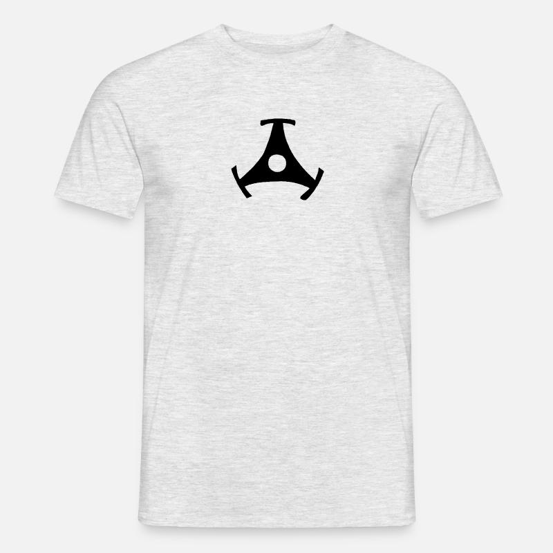 Single Stern - Männer T-Shirt - Grau meliert