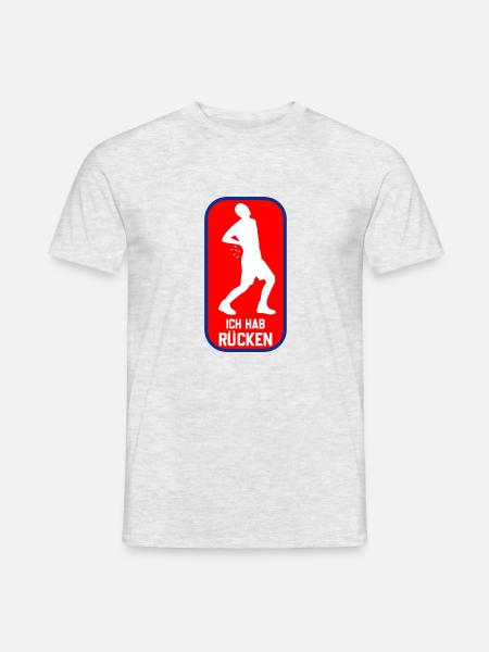 Ich hab Rücken! Bandscheibe / Rückenschmerzen - Männer T-Shirt - Grau meliert