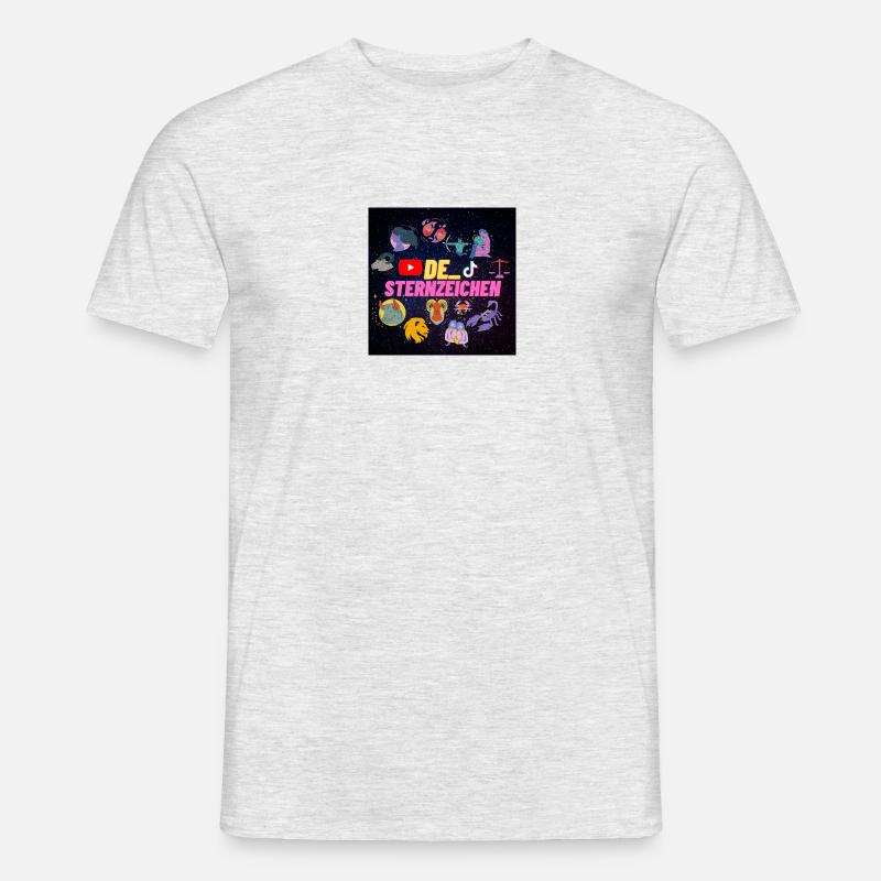 de_sternzeichen - Männer T-Shirt - Grau meliert
