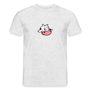 Süßes Kalb Kuh Gesicht - Männer T-Shirt - Grau meliert - Vorne - AI Model Male 178 dark (178cm)