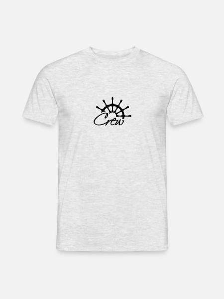 Crew Steuerrad Rang Logo - Männer T-Shirt - Grau meliert