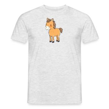 Cavalier de sabots de cheval - T-shirt homme - gris chiné - Devant - AI Model Male 178 dark (178cm)