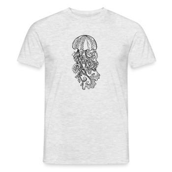 Méduse - T-shirt homme - gris chiné - Devant - AI Model Male 178 dark (178cm)