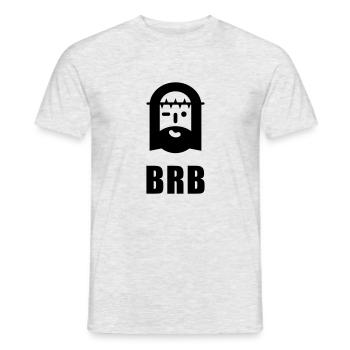 BRB Jésus idée de cadeau drôle pour les chrétiens de Pâques - T-shirt homme - gris chiné - Devant - AI Model Male 178 dark (178cm)