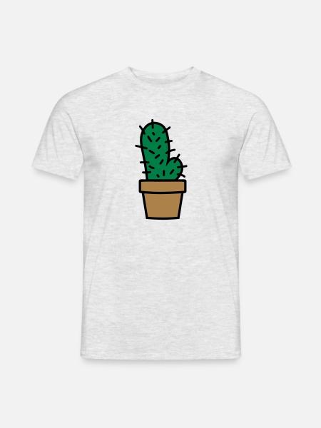 Cactus cactus penis - Men's T-Shirt - heather grey