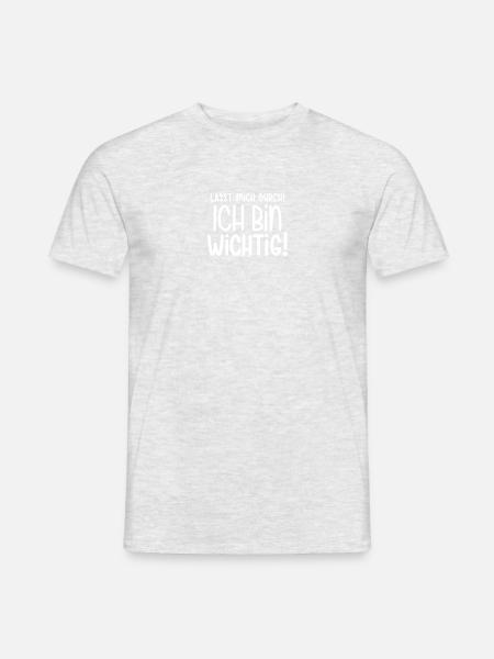 Lasst mich durch ich bin wichtig Chef Boss Kapitän - Männer T-Shirt - Grau meliert