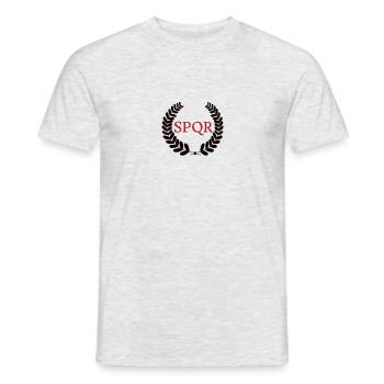 Lorbeer SPQR - Männer T-Shirt - Grau meliert - Vorne - AI Model Male 178 dark (178cm)