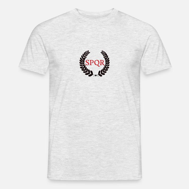 Lorbeer SPQR - Männer T-Shirt - Grau meliert