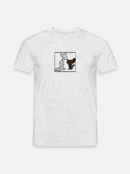 BTC Pinky and Brain dummes Geld und geniales Geld - Männer T-Shirt - Grau meliert