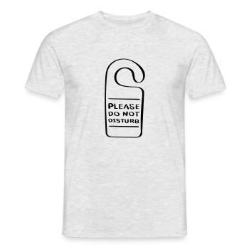 Ne pas déranger l’art au trait - Minimaliste - T-shirt homme - gris chiné - Devant - AI Model Male 178 dark (178cm)