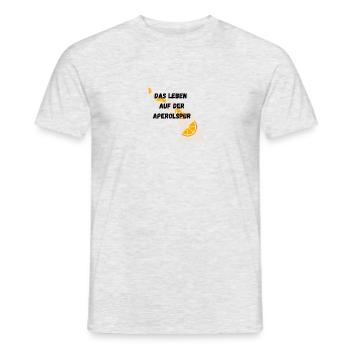 Das Leben auf der Aperolspur - Männer T-Shirt - Grau meliert - Vorne - AI Model Male 178 dark (178cm)