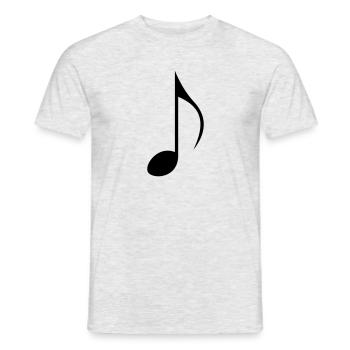 Sheet Music Instrument - T-shirt homme - gris chiné - Devant - AI Model Male 178 dark (178cm)