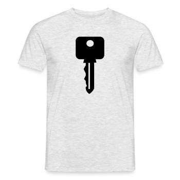 Key - key - gift idea - Men's T-Shirt - heather grey - Front - AI Model Male 178 dark (178cm)