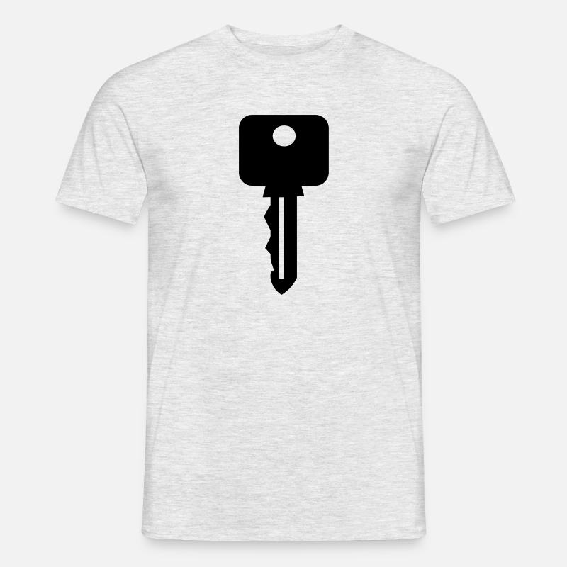 Clé - clé - idée cadeau - T-shirt homme - gris chiné