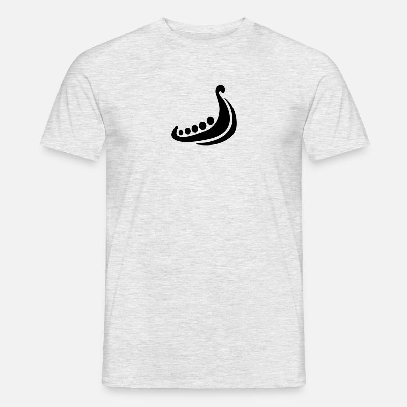 viking ship small - Männer T-Shirt - Grau meliert