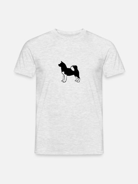 American Akita - Männer T-Shirt - Grau meliert