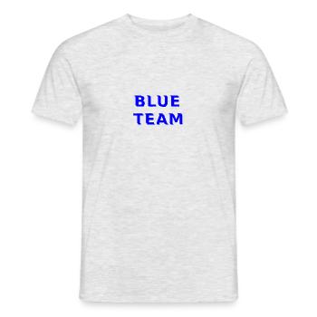 Blue Team - Männer T-Shirt - Grau meliert - Vorne - AI Model Male 178 dark (178cm)