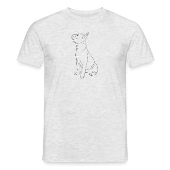 Französische Bulldogge - Männer T-Shirt - Grau meliert - Vorne - AI Model Male 178 dark (178cm)