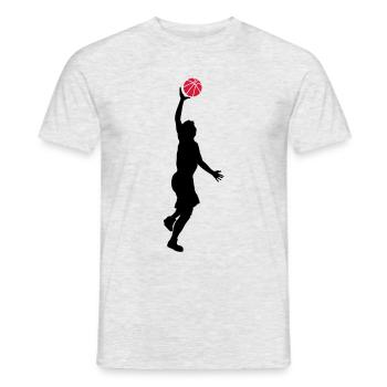 basketball - T-shirt homme - gris chiné - Devant - AI Model Male 178 dark (178cm)
