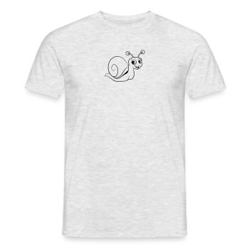 snail funny cute kids - Men's T-Shirt - heather grey - Front - AI Model Male 178 dark (178cm)