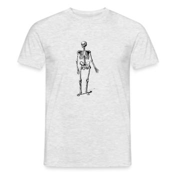 squelette - T-shirt homme - gris chiné - Devant - AI Model Male 178 dark (178cm)