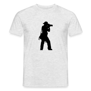 photographer - T-shirt homme - gris chiné - Devant - AI Model Male 178 dark (178cm)