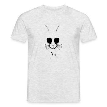 Lapin Animal de compagnie Cool Lunettes de soleil Lapin Vecteur - T-shirt homme - gris chiné - Devant - AI Model Male 178 dark (178cm)