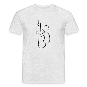 Artistic Diver - Men's T-Shirt - heather grey - Front - AI Model Male 178 dark (178cm)