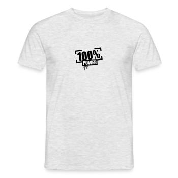 100 % de puissance Stempel - T-shirt homme - gris chiné - Devant - AI Model Male 178 dark (178cm)