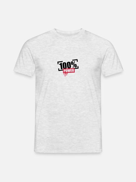 100% Power Stempel - Men's T-Shirt - heather grey