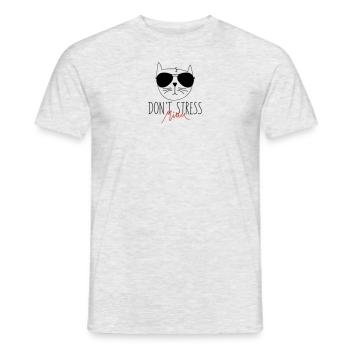Don t Stress Meow Color Customizable - Men's T-Shirt - heather grey - Front - AI Model Male 178 dark (178cm)