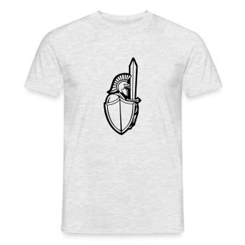 Logo du guerrier - T-shirt homme - gris chiné - Devant - AI Model Male 178 dark (178cm)