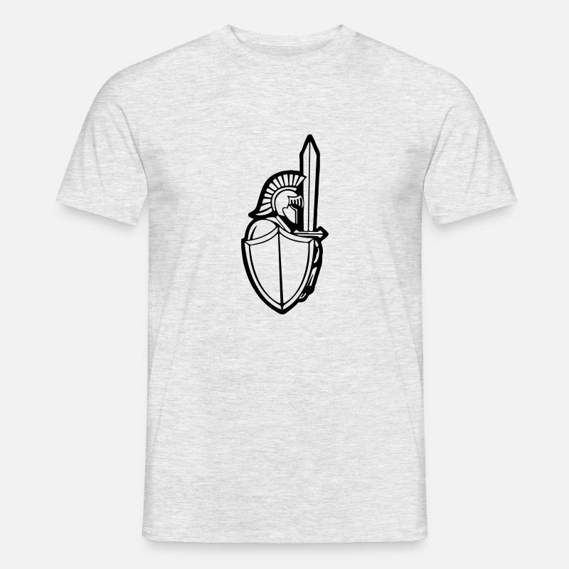 Kriegerlogo - Männer T-Shirt - Grau meliert