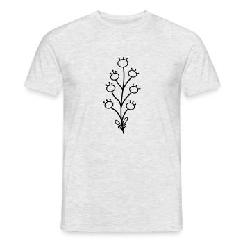 flower - Men's T-Shirt - heather grey - Front - AI Model Male 178 dark (178cm)