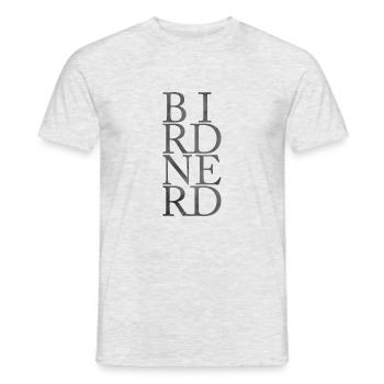 BIRDNERD - Men's T-Shirt - heather grey - Front - AI Model Male 178 dark (178cm)