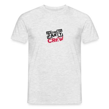 Bachelor Party Crew Stempel Design - Men's T-Shirt - heather grey - Front - AI Model Male 178 dark (178cm)